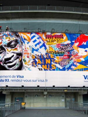 BRANDY avec VISA, LE M.U.R 93 & PLAINE COMMUNE GRAND PARIS by Jo Di Bona au Stade de France, Saint-Denis 2021 - photo © Fab Collage