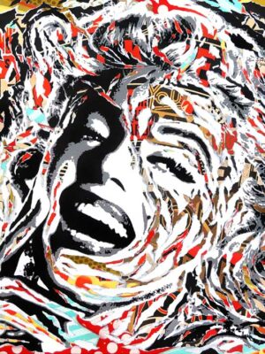 THE REAL MONROE technique mixte sur toile 195x130 by Jo Di Bona 2018 - Collection privée